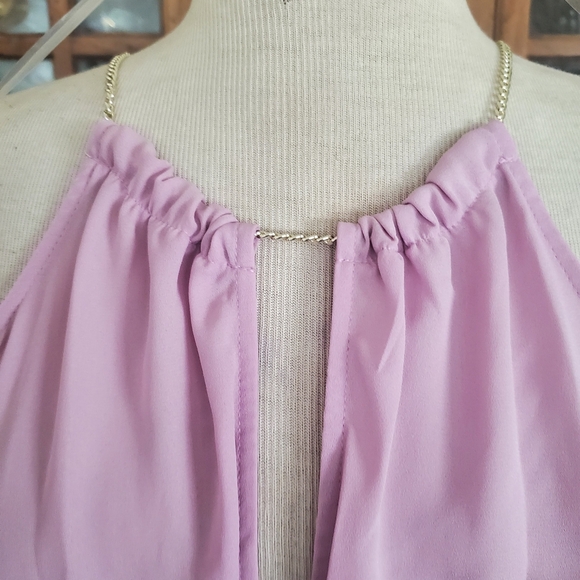 BOLD elements Purple Tunic with Cut Out Tie Front - Picture 2 of 8